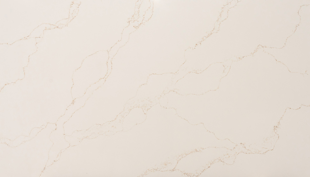 Royal Gold Paradigm quartz slab detail in Jaipur — KAVITA Stone Boutique